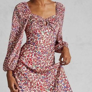 NWOT Sachin & Babi x Anthropologie Floral Midi Dress with Bow Accent 💛🎀💛